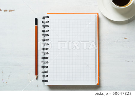 Coffee with notepad and pen Coffee with notepad and pen 60047822