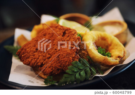 Fish and chips , british food 60048799