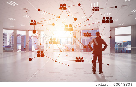 Networking and social communication concept as effective point for modern business 60048803