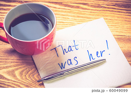 Romantic message written on napkin Romantic message written on napkin 60049099