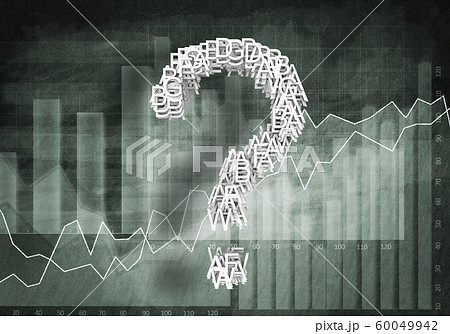 Question of financial growth, 3D rendering Question of financial growth, 3D rendering 60049942