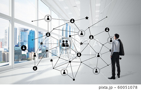 Networking and social communication concept as effective point for modern business 60051078