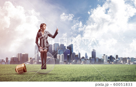 Young woman taking selfie photo with smartphone 60051833