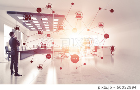 Networking and social communication concept as effective point for modern business Networking and social communication concept as effective point for modern business 60052994