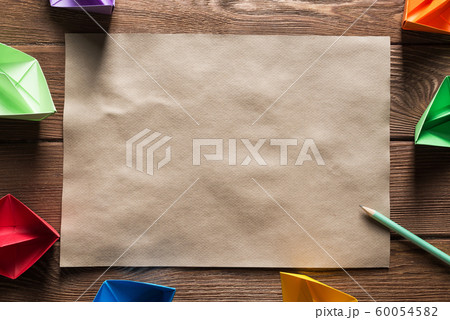 Concept of inspiration and creativity with paper ships. Place your text Concept of inspiration and creativity with paper ships. Place your text 60054582