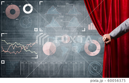 Business success strategy concept presented by infographs on concrete wall Business success strategy concept presented by infographs on concrete wall 60056375