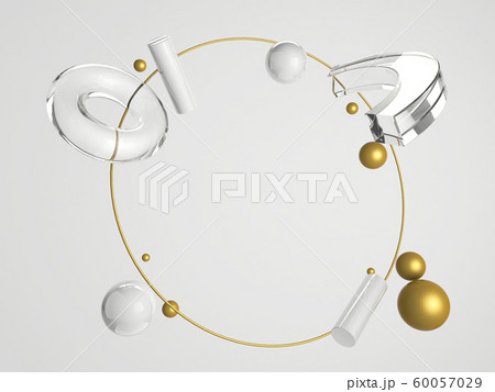 3d render primitives composition. Flying shapes in motion on white background. Copy space 3d render primitives composition. Flying shapes in motion on white background. Copy space 60057029