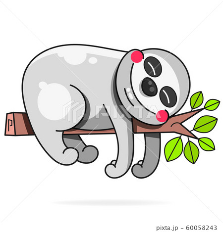 Cute Hand Drawn Sloths, Vector Suitable For Cute Hand Drawn Sloths, Vector Suitable For 60058243