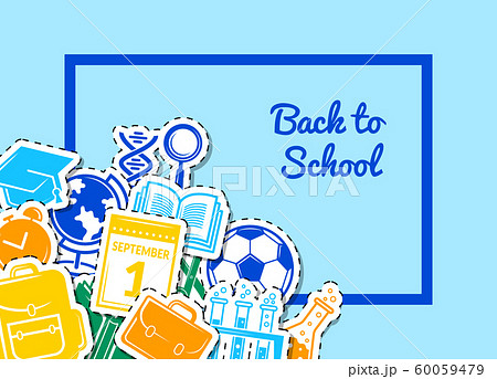 Vector back to school stationery background illustration Vector back to school stationery background illustration 60059479