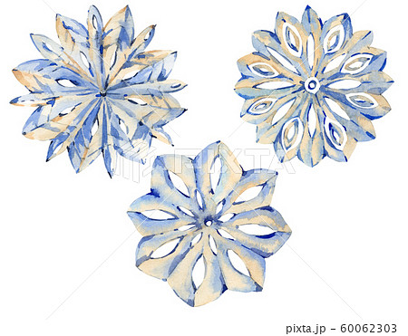 Watercolor winter collection of different 60062303