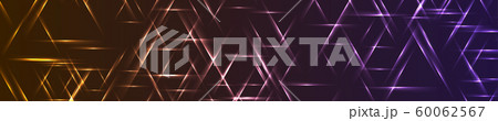 Abstract glowing neon violet orange triangles 60062567