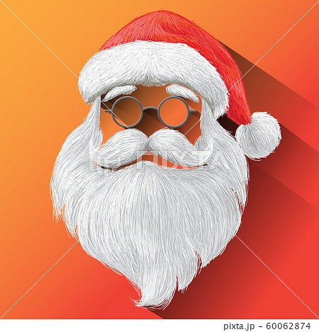 Santa Claus Hat Eyeglasses And Beard Vector のイラスト素材