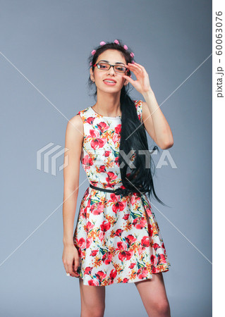 Pretty brunette girl posing Pretty brunette girl posing 60063076