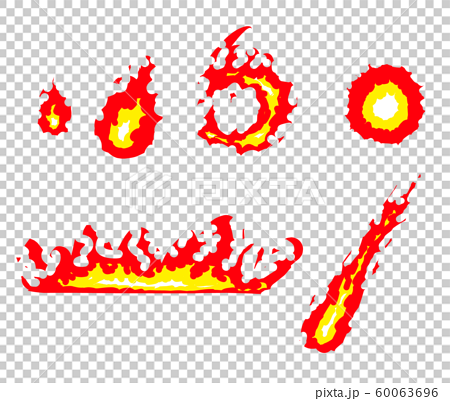 アニメ風の炎のエフェクトのイラスト素材 60063696 Pixta