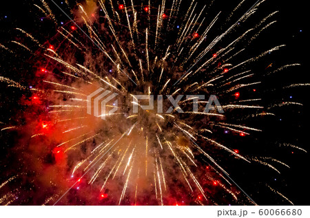 holiday celebration flash of colorful fireworks in the black night sky holiday celebration flash of colorful fireworks in the black night sky 60066680