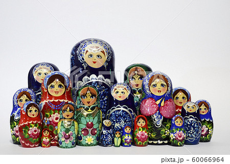 lot of traditional Russian matryoshka dolls on lot of traditional Russian matryoshka dolls on 60066964