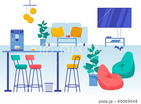 Modern Rest Room Interior Office Coworking Space 60069048