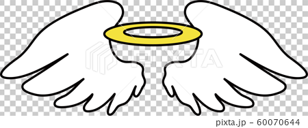 天使 翼 羽根 光輪 天使の輪 跳ぶ デザイン イラストのイラスト素材 60070644 Pixta