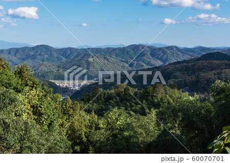 月山富田城　遠望 60070701