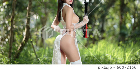 sexy young woman model in sexy dress. 60072156