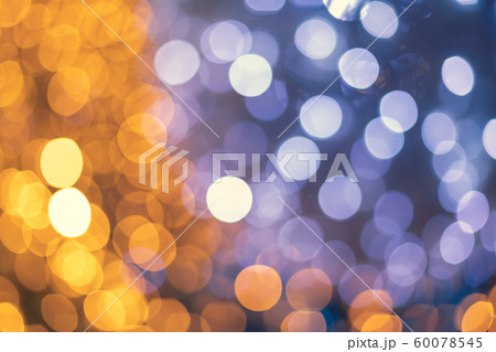 Abstract Yellow Blue Defocused Bokeh Lights 60078545