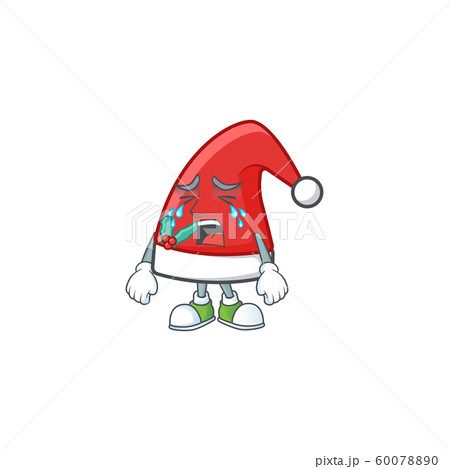 Sad Crying santa claus hat cartoon character design style Sad Crying santa claus hat cartoon character design style 60078890