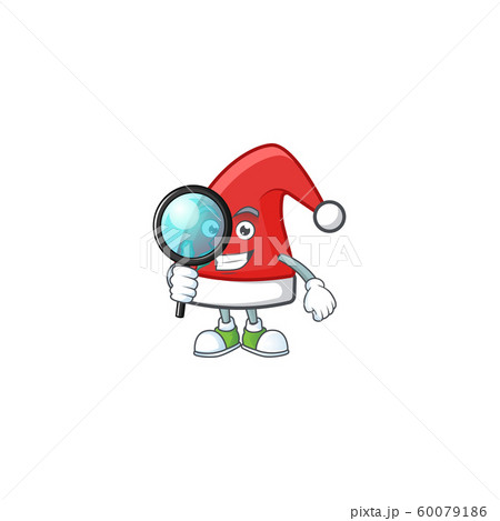 One eye santa claus hat Detective cartoon character style 60079186
