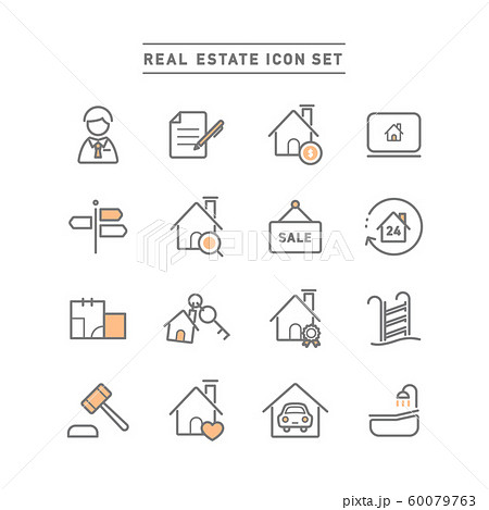 REAL ESTATE ICON SET 60079763