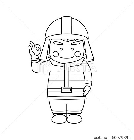 消防士オーケーのイラスト素材