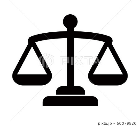 天秤 秤 平等 裁判所 法律 公平 バランス アイコンのイラスト素材