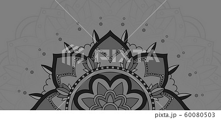 Mandala pattern on gray background 60080503