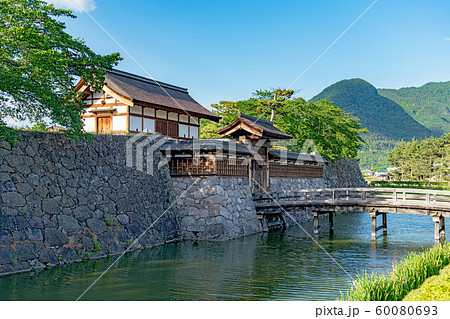 長野 松代城 太鼓門と太鼓門前橋 長野 松代城 太鼓門と太鼓門前橋 60080693