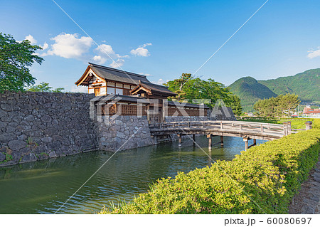 長野 松代城 太鼓門と太鼓門前橋 60080697
