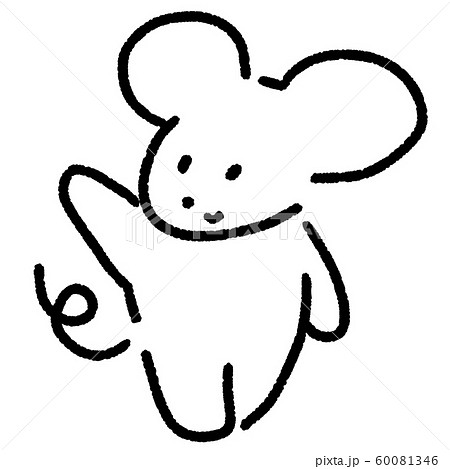 白いねずみ　子年　年賀　動物 60081346