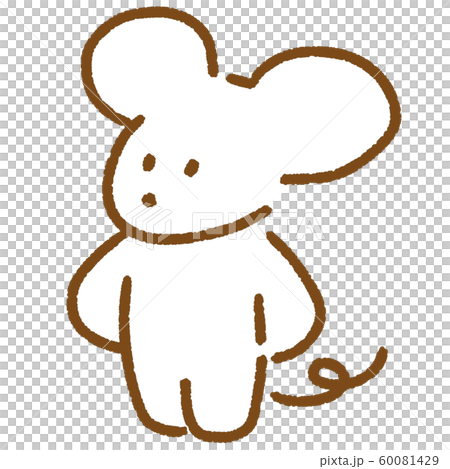 White rat New Year's card animal White rat New Year's card animal 60081429