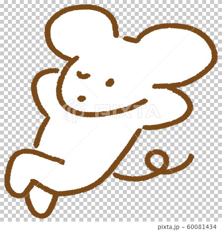 白いねずみ　子年　年賀　動物 60081434