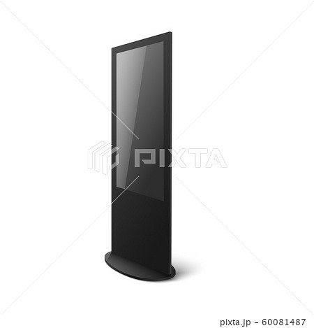 Digital touchscreen terminal or kiosk 3d realistic vector illustration isolated. 60081487