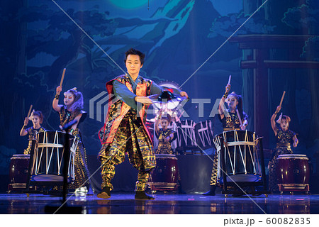 Traditional Japanese performance. Man in 60082835