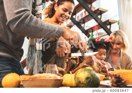 Thanksgiving Celebration Tradition Family Dinner 60083647