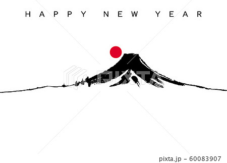 年賀状素材　富士山　全年使用素材 60083907