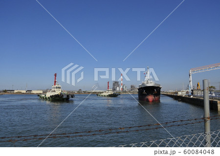 大牟田市　三池港　貨物船、 60084048