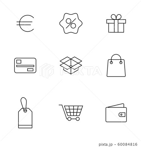 Set of finance and shopping icons, vector 60084816