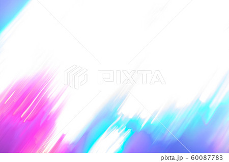 Blurred white-pink-turquoise background of neon lights of trendy colors. Abstract  luminous background. Photographic effect of long exposure. 60087783