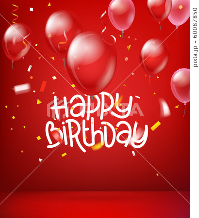 Happy birthday wishes vector card 60087850