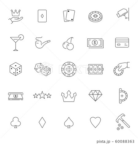 Casino icon set. Vector illustration Casino icon set. Vector illustration 60088363