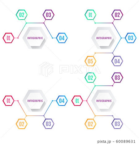 Modern Hexagon Business Infographic Design Template. Vector. 60089631