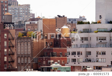 New York buildings orange and white bricks 60091573