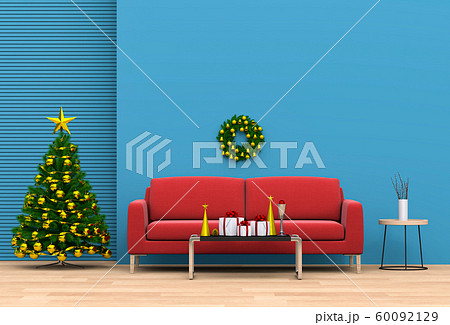 Christmas interior living room. 3d render 60092129