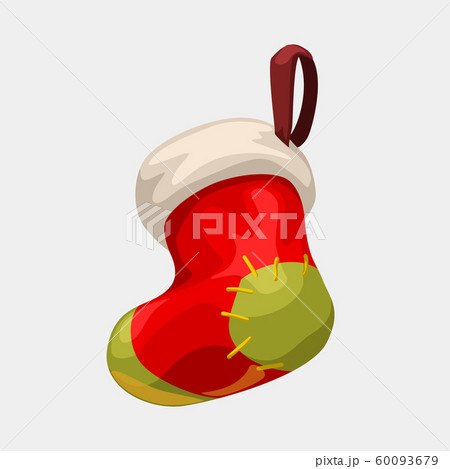 red xmas sock on white 60093679
