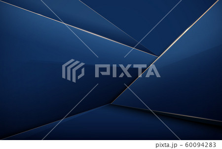 Abstract polygonal pattern background. Luxury blue and gold 60094283